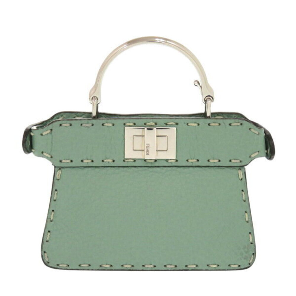 Fendi Peekaboo ICU Grained Leather Python Green S… - image 3